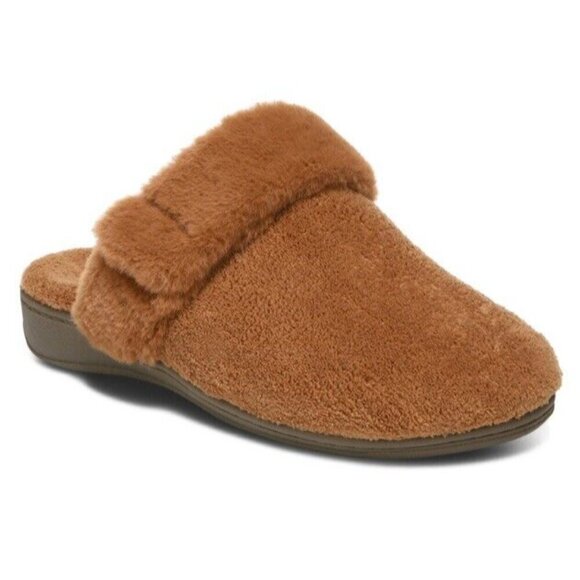 Vionic Slippers Womens 6 Marielle Toffee Brown Arch‎ Support Orthotic New - Picture 1 of 10